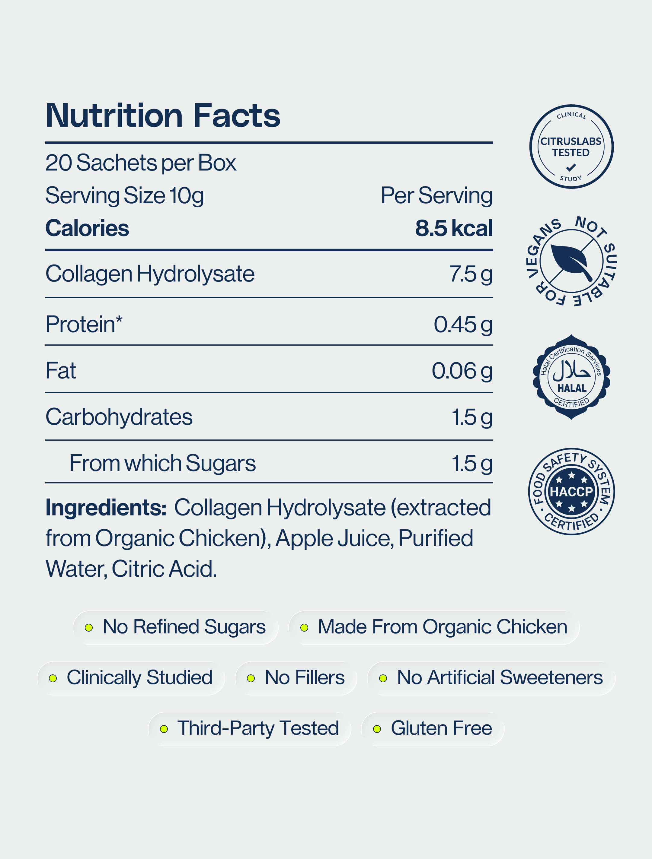 Bioactive Collagen Jelly Sachets – Green Apple