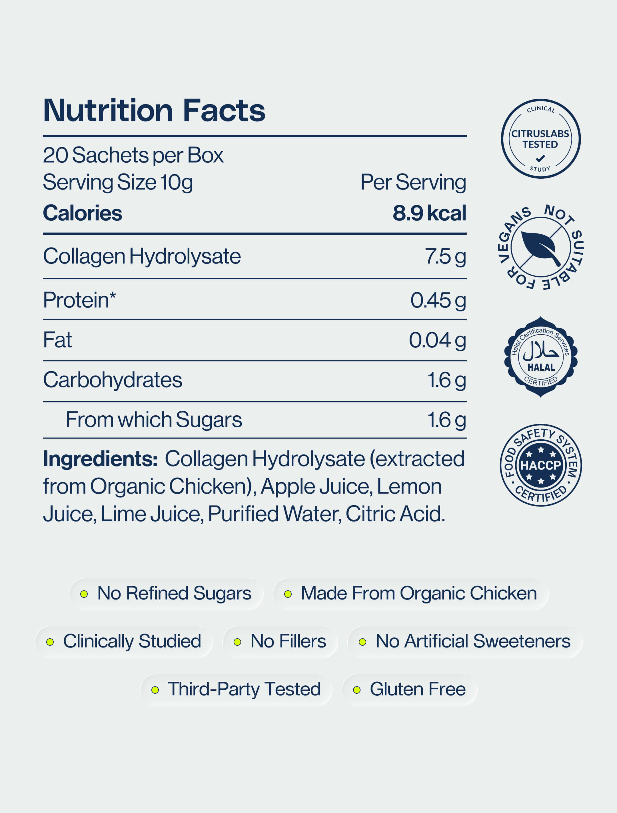 Bioactive Collagen Jelly Sachets – Key Lime