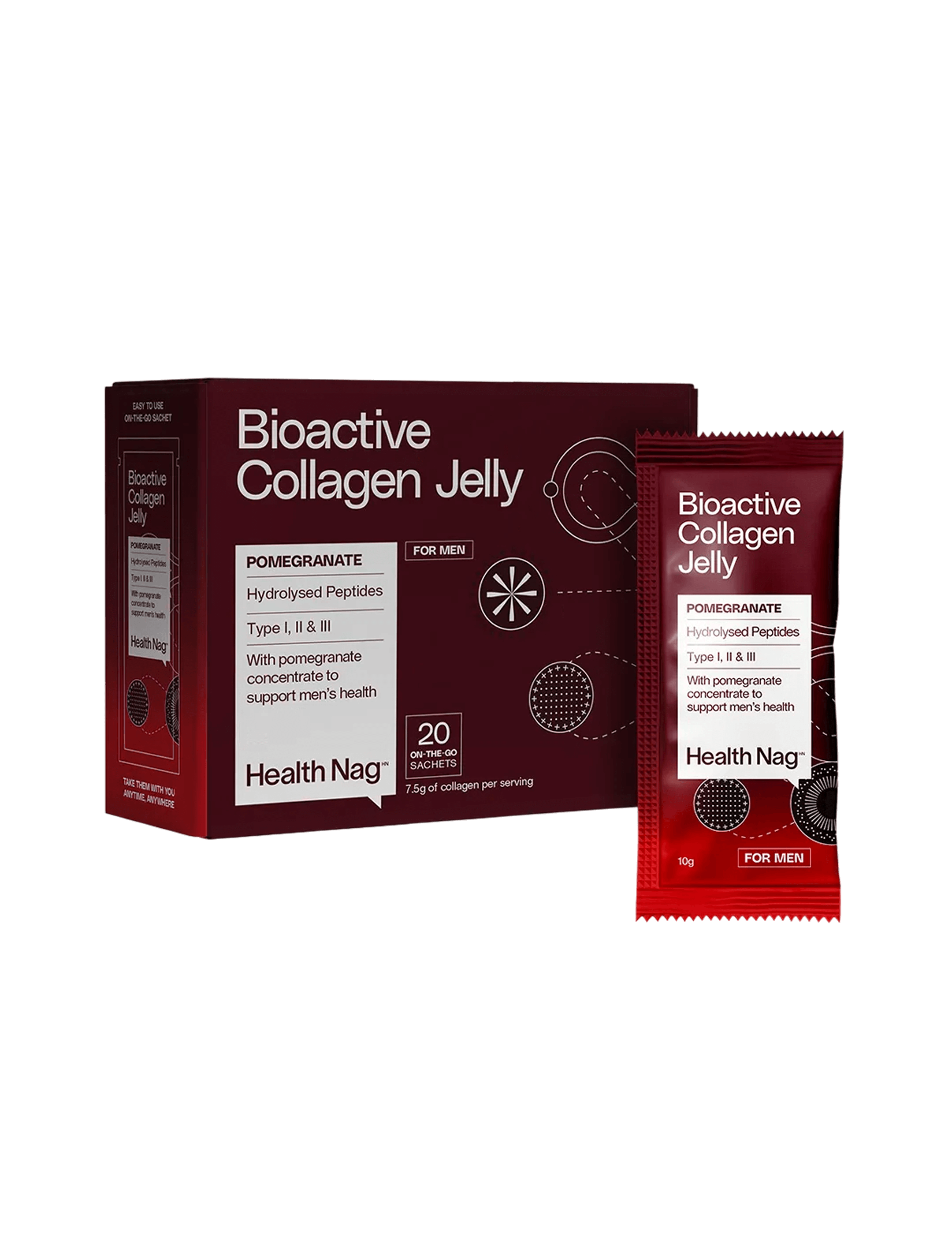 Bioactive Collagen Jelly Sachets – Pomegranate